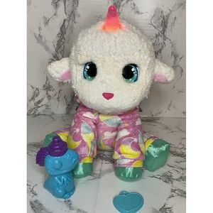 FurReal Sweet Jammiecorn Lamb Plush Nighttime Mode Sounds, sleepy eyes, bottle